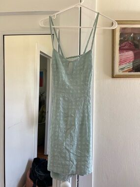 Paloma Wool | Dresses | Paloma Wool Rare Green Gingham Seersucker Tank Dress  | Poshmark